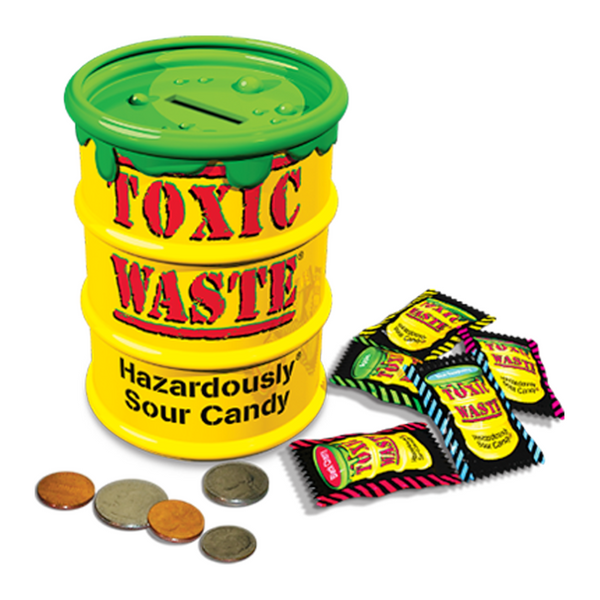 Toxic Waste Money Bank Yellow Gift Drum - 84g