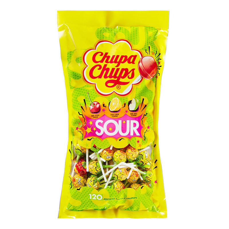 Chupa Chups Sour Lollipops - 120 Count
