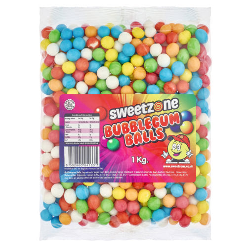 Halal Bubblegum Balls - 1kg Bulk Bag