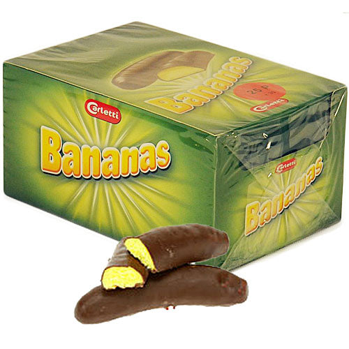 Chocolate Covered Foam Bananas - 30 Count