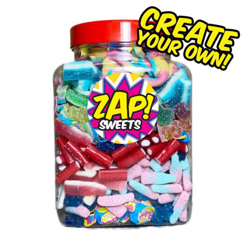 Pick N Mix Retro Sweets Jar - Over 1.5kg | Create Your Own Sweets Shop Jar