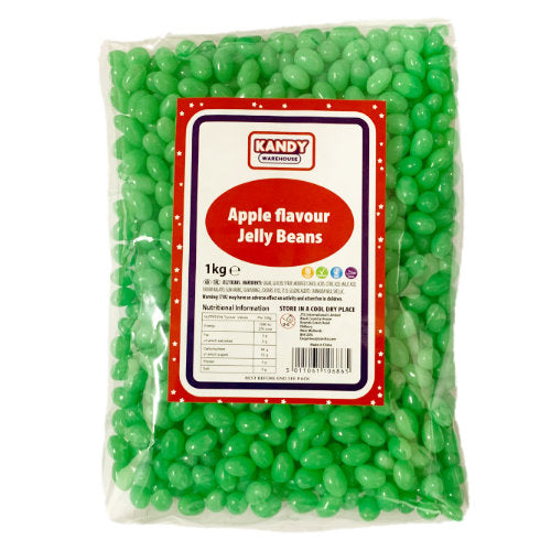 Zed Candy Apple Jelly Beans - 1kg Bulk Bag