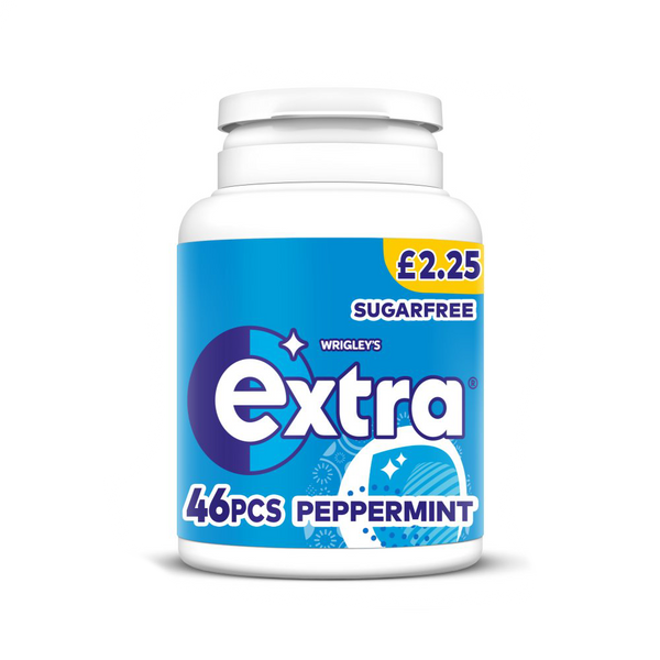 Wrigley's Extra Peppermint Sugarfree Chewing Gum Bottle PMP £2.25 - 6 Count
