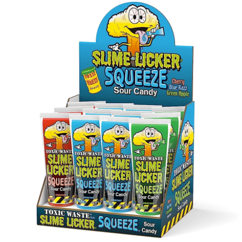 Toxic Waste Slime Licker Squeeze Candy - 12 Count