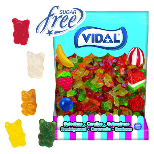 Vidal Sugar Free Gummy Jelly Bears - 1kg Bulk Bag