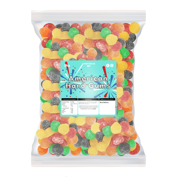 Candycrave American Hard Gums - 2kg Bulk Bag