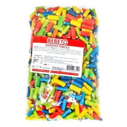 Bebeto Halal Assorted Mini Pencils - 2kg Bulk Bag