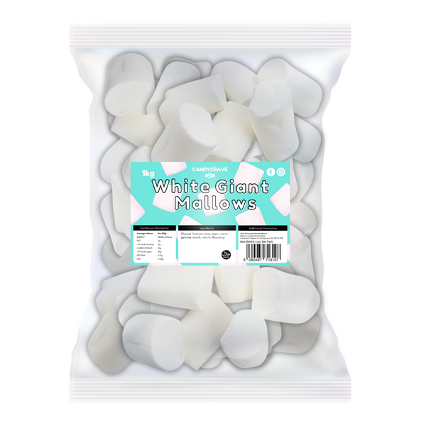 Candycrave Giant White Mallows - 1kg