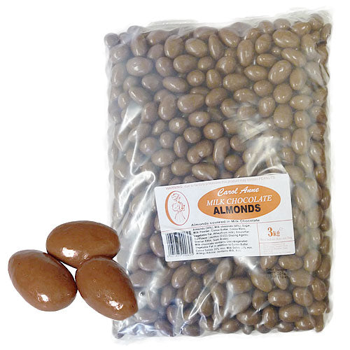 Milk Chocolate Almonds - 3kg Bulk Bag