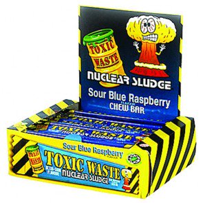 Toxic Waste Sour Raspberry Chew Bars - 50 Count
