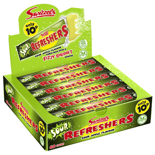 Giant Sour Apple Refreshers - 60 Chew Bars
