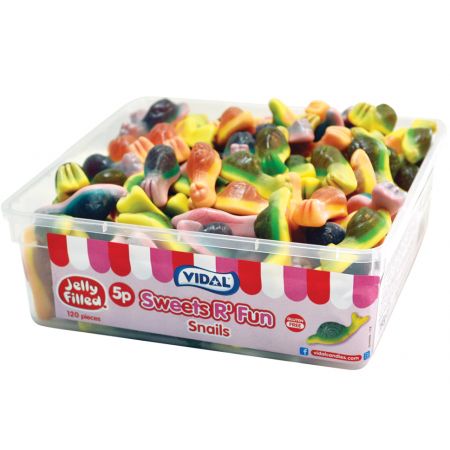 Vidal Jelly Filled Snails - 120 Count