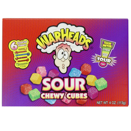Warheads Sour Chewy Cubes - 12 Count