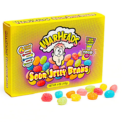 Warheads Sour Jelly Beans - 12 Count